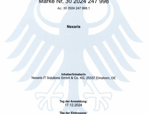 Markenschutz bestätigt: Nexaris ist jetzt offiziell eingetragene Marke.